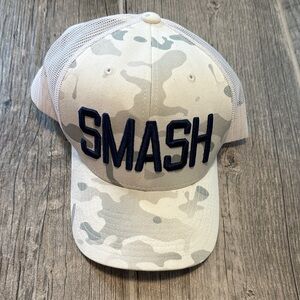 SMASH Camouflage Mesh Baseball Cap - Light Gray/White